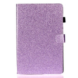 iPad 10.2" (2021 / 2020 / 2019) Glitter Cover m. Flipstander & Kortholder - Glitter Purple