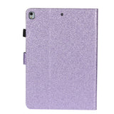 iPad 10.2" (2021 / 2020 / 2019) Glitter Cover m. Flipstander & Kortholder - Glitter Purple