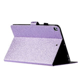 iPad 10.2" (2021 / 2020 / 2019) Glitter Cover m. Flipstander & Kortholder - Glitter Purple