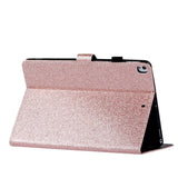 iPad 10,2" (2021 / 2020 / 2019) Glitterdeksel med flipstativ og kortholder - Glitter Rose Gold