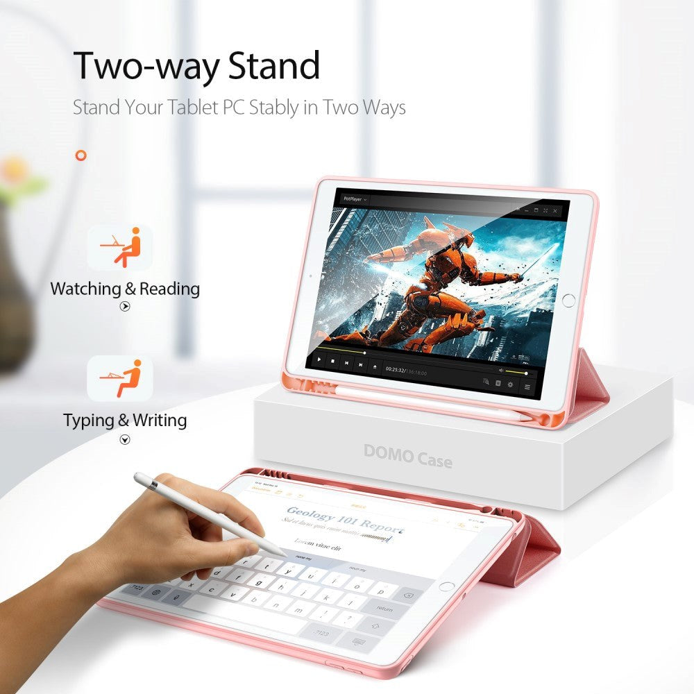 iPad 10,2" (2021 / 2020 / 2019) deksel - DUX DUCIS DOMO Series Quality Case - Rose Gold