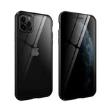 iPhone 11 Pro 360° Magnetisk Cover m. Glas Bagside og Forside m. Privacy Funktion - Sort
