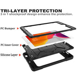 iPad 10,2" (2021 / 2020 / 2019) Craftsman Cover med håndholder og skulderstropp - svart