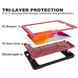 iPad 10,2" (2021 / 2020 / 2019) Craftsman Cover med håndholder og skulderstropp - svart / rosa