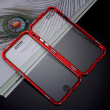 iPhone SE (2022/2020)/8/7 360⁰ magnetisk deksel m. Glass foran og bak - rød