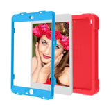 iPad 10,2" (2021 / 2020 / 2019) barnedeksel - m. bærefunksjon og stativ - rød/blå