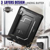 EIDERWOOD iPad 10,2" (2021 / 2020 / 2019) Hybrid Craftsman-deksel med stativfunksjon og penneholder - svart