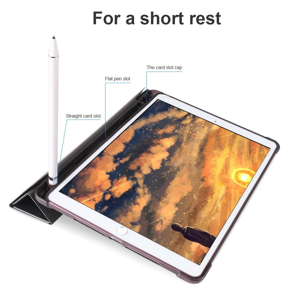 iPad 10.2" (2021 / 2020 / 2019) / iPad Pro 10.5 / iPad Air (2019) deksel - Fleksibelt Origami-deksel - Mørkeblått