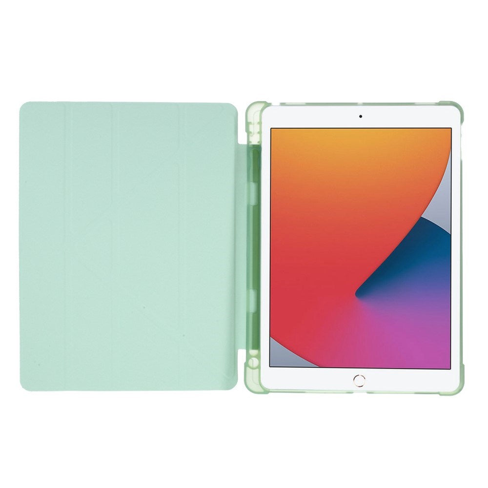 iPad 10.2" (2021 / 2020 / 2019) / iPad Pro 10.5 / iPad Air (2019) deksel - Fleksibelt Origami-deksel - Grønn