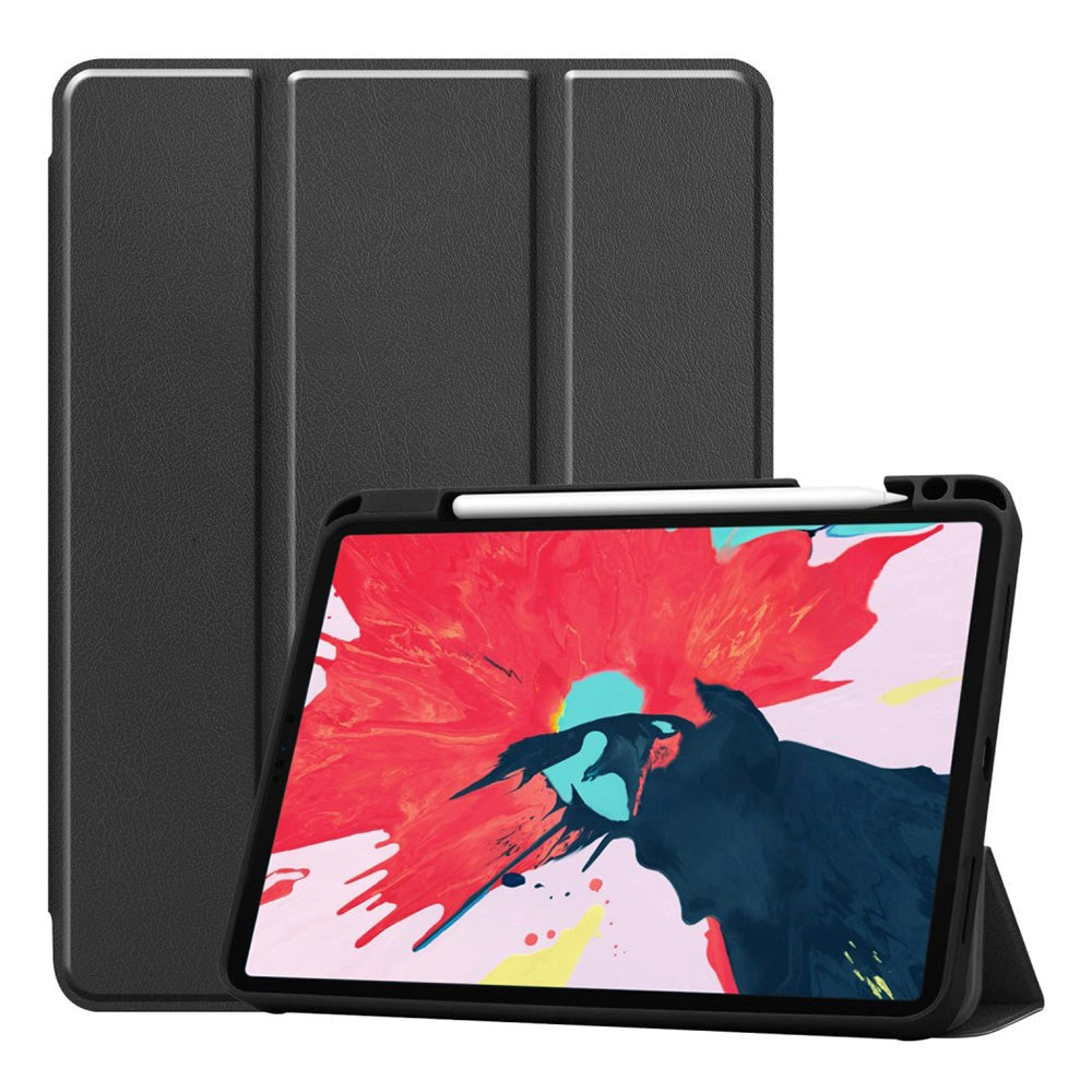 iPad Air 10,9-11" (2025-2020) / Pro 11" (2022-2018) Tri-fold skinndeksel m. Stand &amp; Wake-Up - Svart