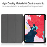 iPad Pro 11" (2022/2021/2020/2018) / iPad Air (2022 / 2020) Tri-fold Læder Cover m. Stander & Wake-Up - Rød