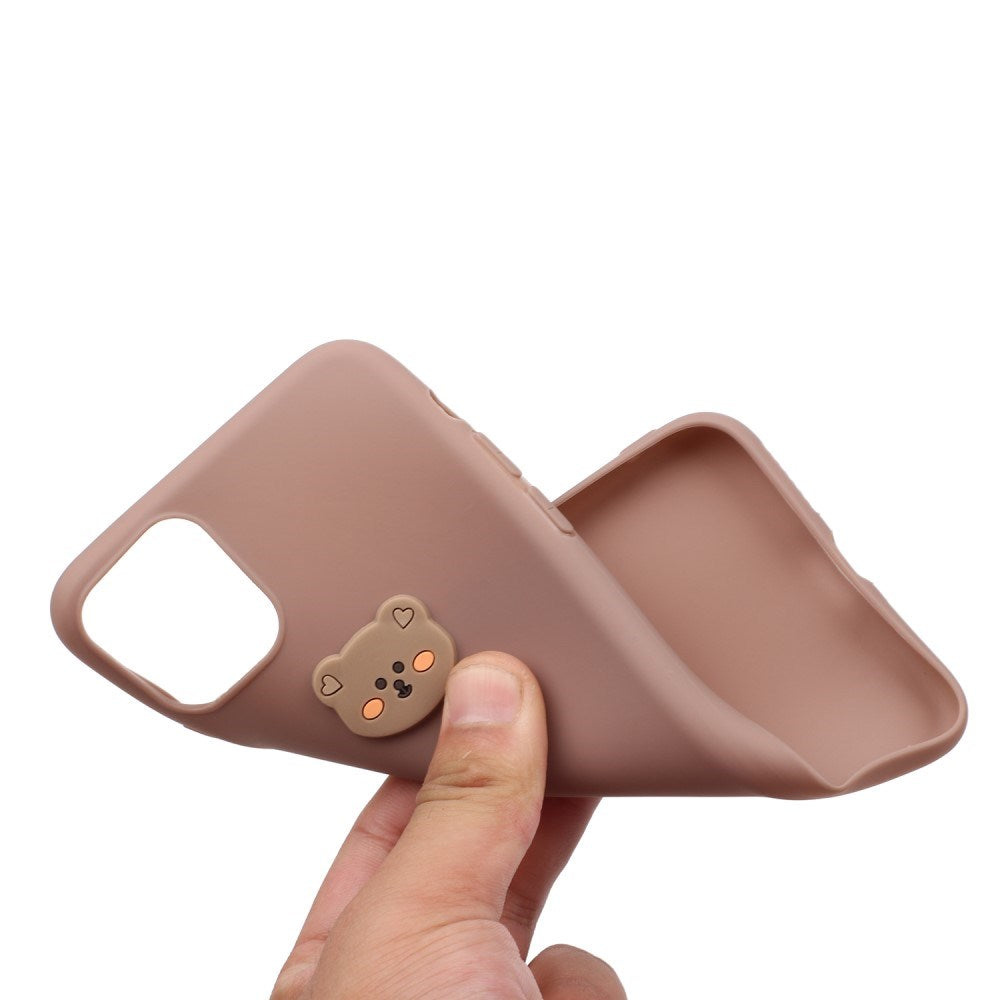 EIDERWOOD iPhone 11 Silikondeksel - Dekorativ figur - Brun / Bjørn