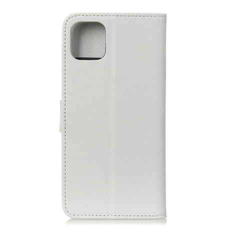 iPhone 12 / 12 Pro Leather Flip Cover m. Lommebok - Hvit