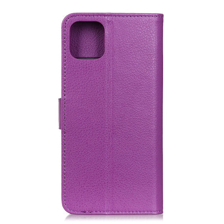 iPhone 12 / 12 Pro Leather Flip Cover m. Lommebok - Lilla
