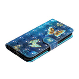 EIDERWOOD iPhone XR Leather Flip Cover m. Veske og stropp - Sommerfugler