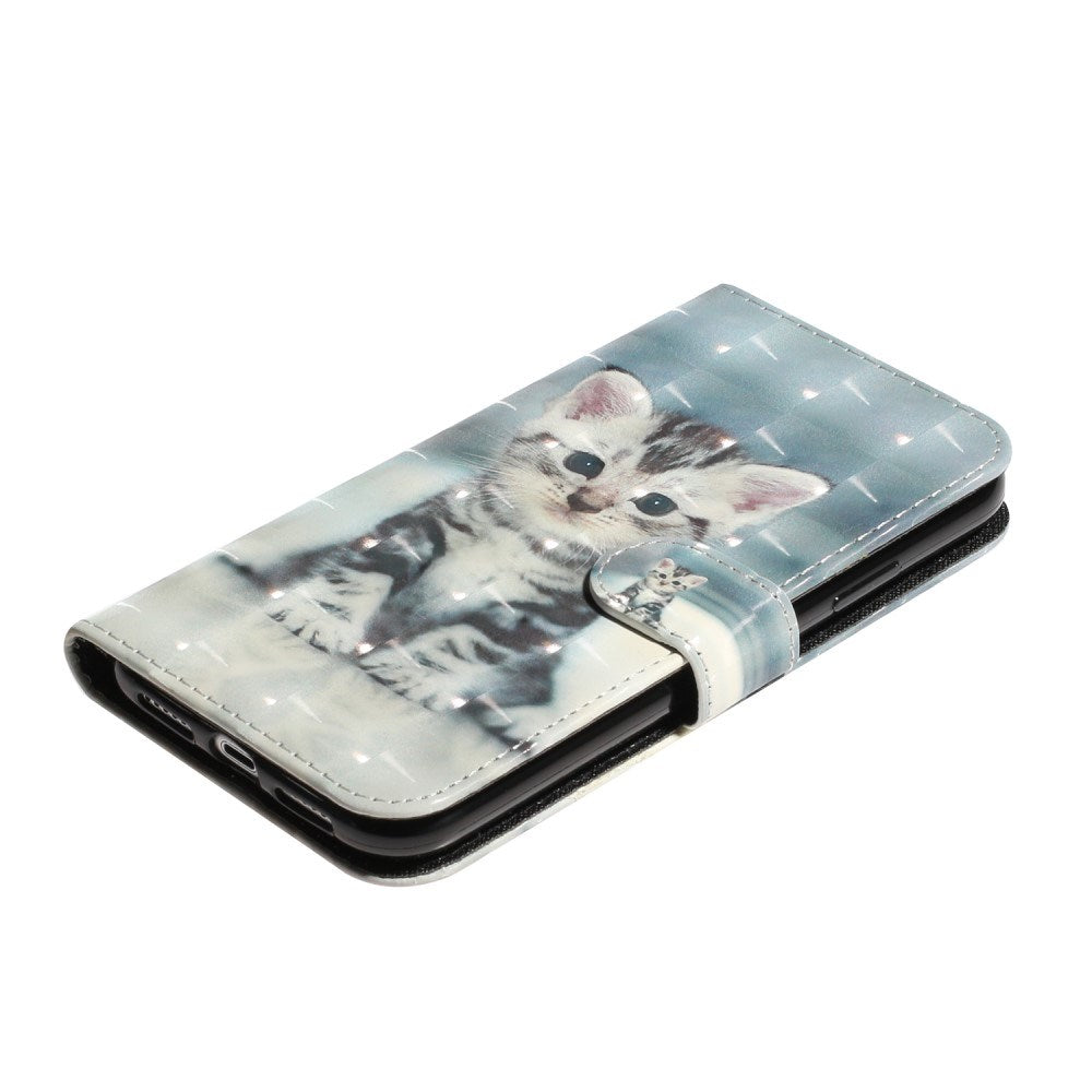 EIDERWOOD iPhone XR Leather Flip Cover m. Veske og stropp - Kat