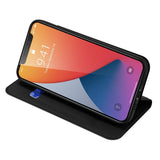 iPhone 12 / 12 Pro Dux Ducis Skin Pro Series Thin Wallet Flip Cover - Svart
