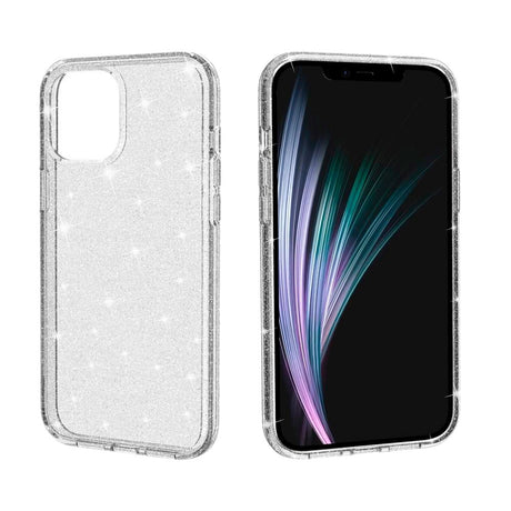iPhone 12 / 12 Pro deksel m. Glitter - Gjennomsiktig