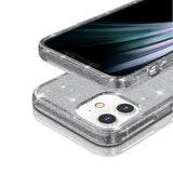 iPhone 12 Mini Cover m. Glimmer - Gennemsigtig / Grå