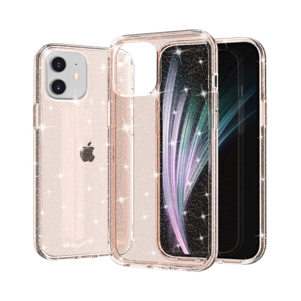 iPhone 12 Mini Cover m. Glimmer - Gennemsigtig / Guld
