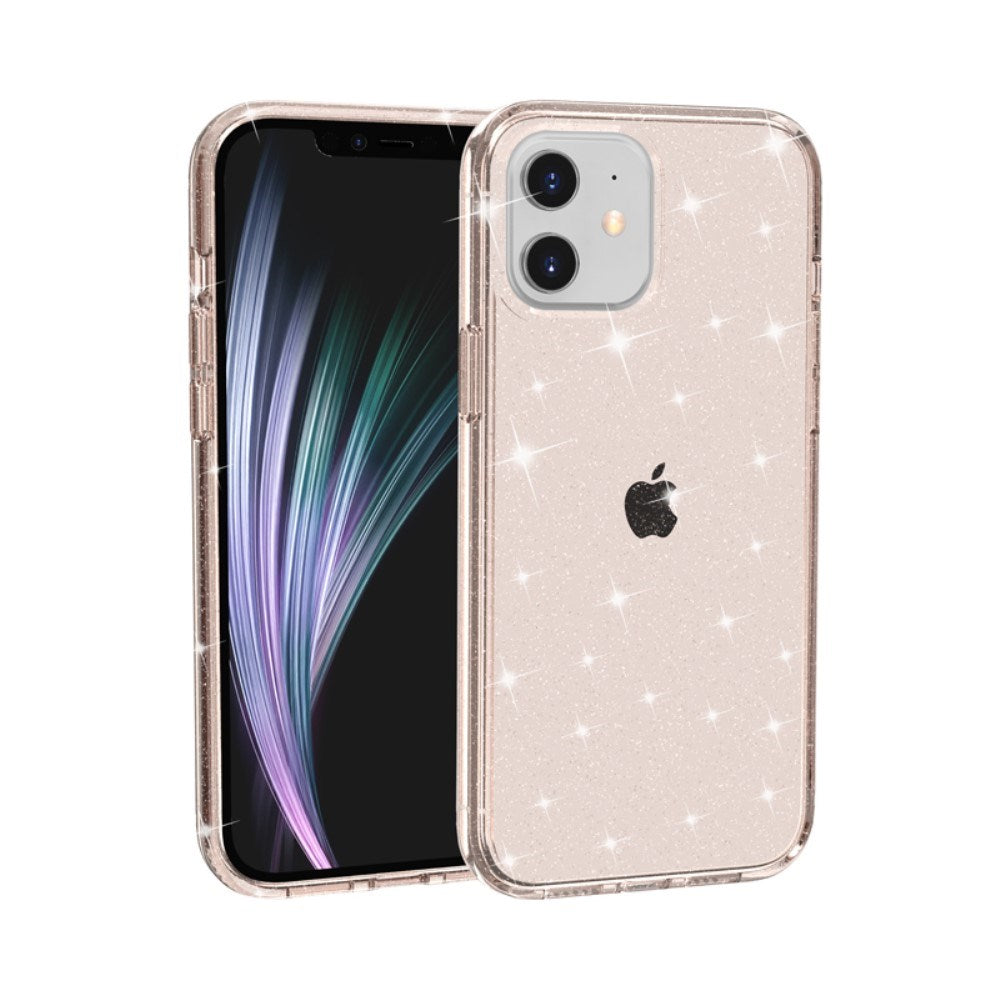 iPhone 12 Mini Cover m. Glimmer - Gennemsigtig / Guld