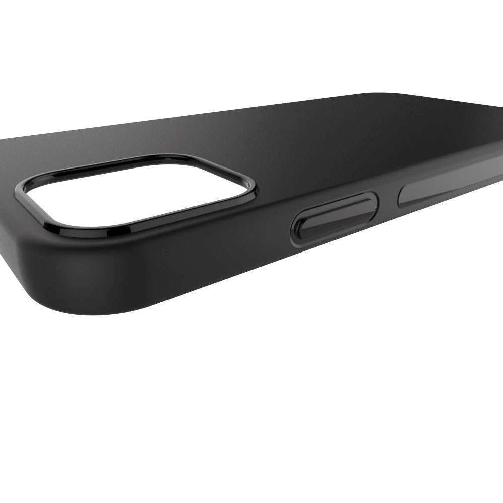 iPhone 12 / 12 Pro matt fleksibelt plastdeksel - svart