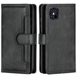 iPhone 12 Pro / 12 Leather Flip Cover m. Stor lommebok - Svart