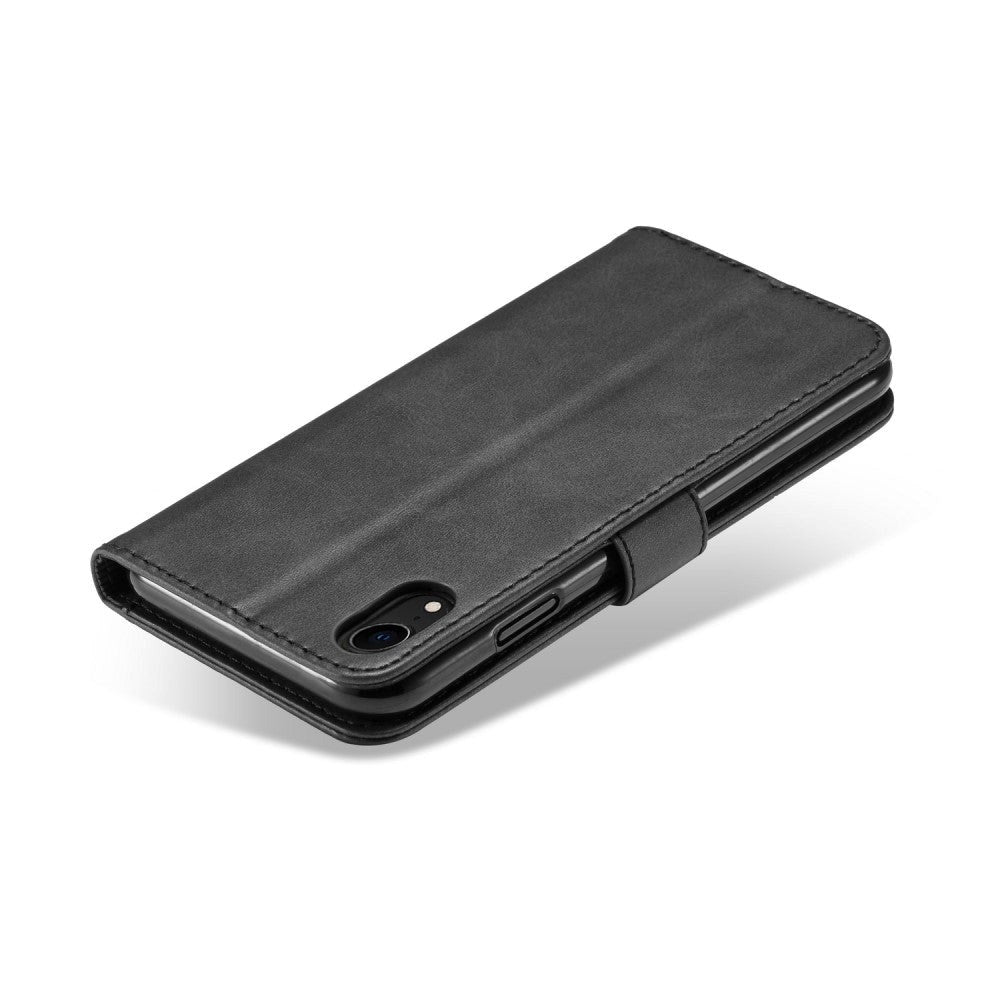 iPhone XR LC.IMEEKE Flip Cover m. Lommebok - Sort - Skinn