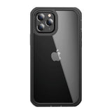 iPhone 12 / 12 Pro Heavy Duty-deksel - Craftsman-deksel - Gjennomsiktig / Svart