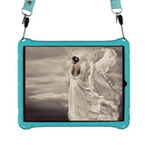 iPad Pro 12,9" (2021 / 2020 / 2018) Gummi Craftsman-veske med stativ - Cyan