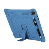 iPad Pro 12,9" (2021 / 2020 / 2018) Gummi Craftsman-veske med stativ - blå