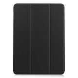 EIDERWOOD iPad Air 10,9-11" (2025-2020) Tri-Fold Leather Flip Cover m. Stylus Pen Holder - Svart