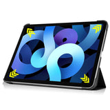 EIDERWOOD iPad Air 10,9-11" (2025-2020) Tri-Fold Leather Flip Cover m. Stylus Pen Holder - Svart