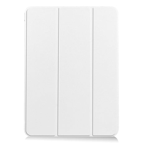 EIDERWOOD iPad Air 10,9-11" (2025-2020) Flip-deksel i lær m. Stylus-pennholder og tri-fold - hvit