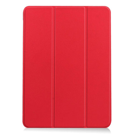 EIDERWOOD iPad Air 10,9-11" (2025-2020) Flip-deksel i lær m. Stylus-pennholder og tri-fold - rød