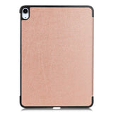 EIDERWOOD iPad Air 10,9-11" (2025-2020) Tri-Fold Leather Flip Cover m. Stylus Pen Holder - Rose Gold