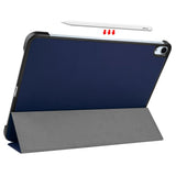 EIDERWOOD iPad Air 10.9-11" (2025-2020) Tri-Fold Læder Flip Cover m. Stylus Pen Holder - Mørkeblå