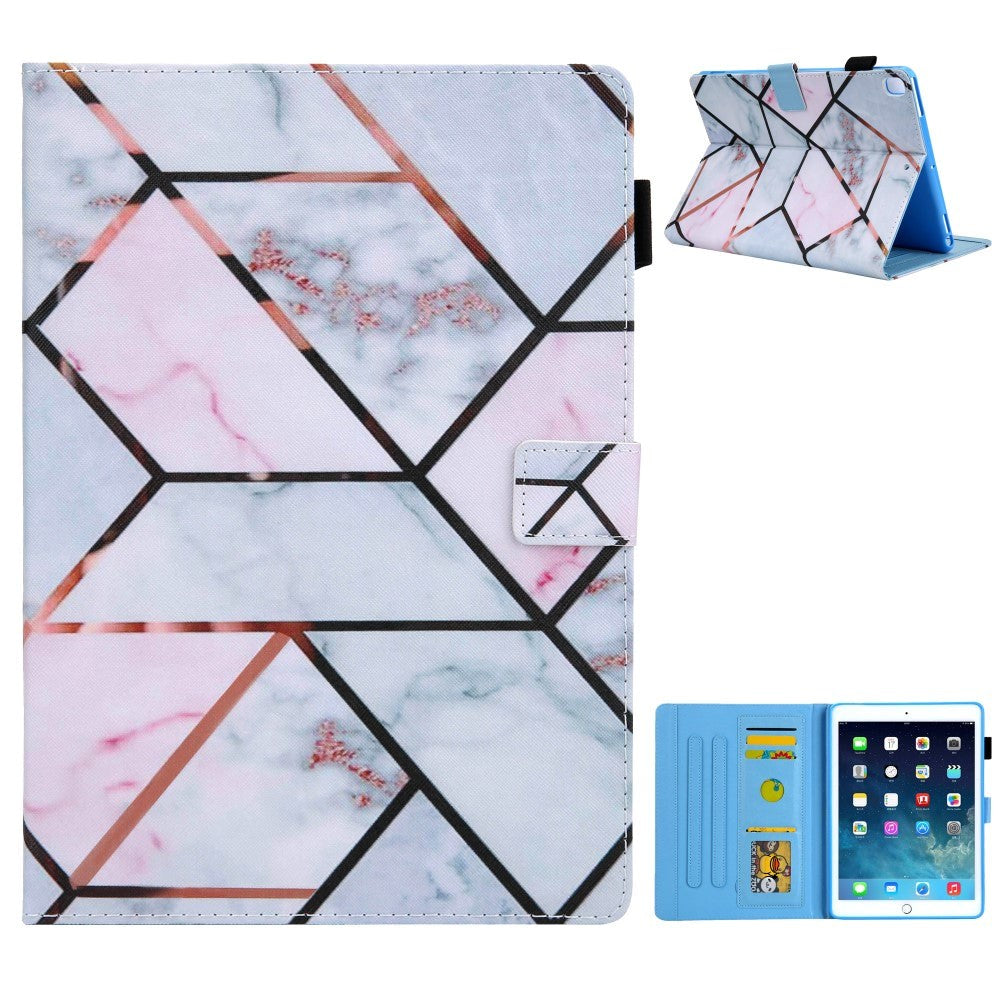 iPad 9.7 (2018-2017) / iPad Air / iPad Air 2 skinndeksel m. Stativ - Marmor
