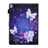 iPad 9.7 (2018-2017) / iPad Air / iPad Air 2 skinndeksel m. Stativ - Blomster og sommerfugler