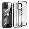 iPhone 12 / 12 Pro 360° Hybrid Deksel m. Glass bak og front - svart