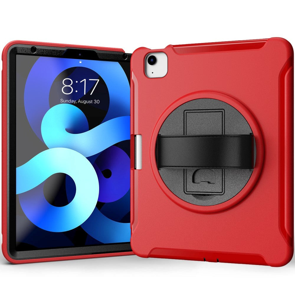 iPad Air (2022 / 2020) Håndværker Cover m. Håndholder & Apple Pencil Holder - Rød