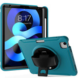 iPad Air (2022 / 2020) Craftsman Cover m. Håndholder &amp; Apple blyantholder - turkis