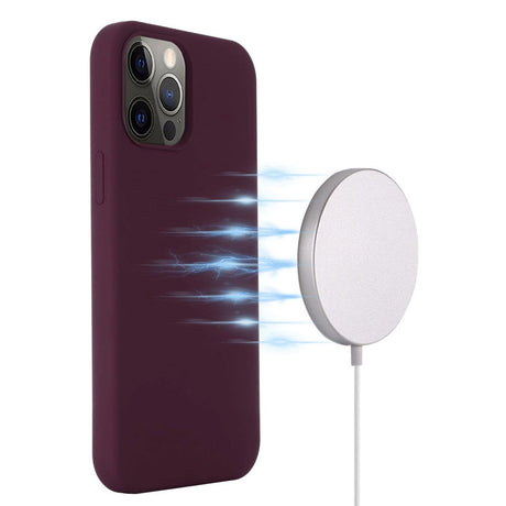 iPhone 12 / 12 Pro Silikonveske Bordeaux Rød MagSafe
