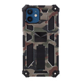 EIDERWOOD iPhone 12 Mini Camouflage Craftsman Bakdeksel m. Stativ - Brun / Grønn