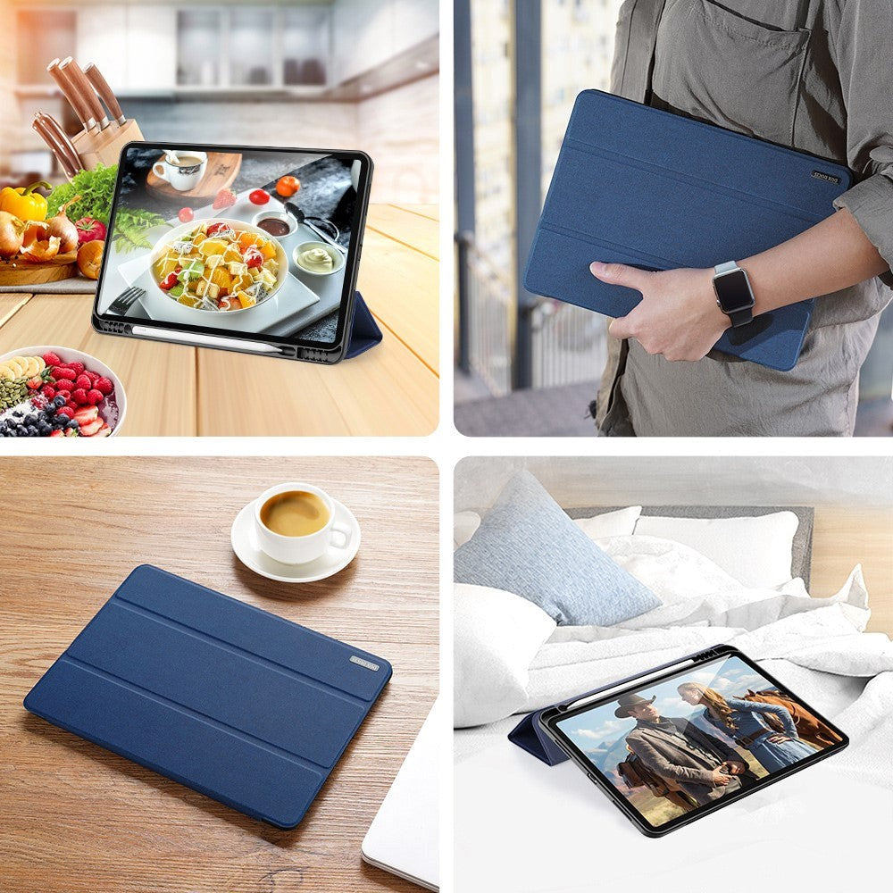 iPad Pro 12,9" (2022 / 2021 / 2020 / 2018) Flip Cover - DUX DUCIS DOMO Series - Blå