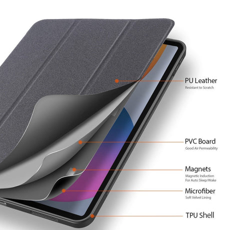 iPad Pro 12,9" (2022 / 2021 / 2020 / 2018) Flip Cover - DUX DUCIS DOMO Series - Svart
