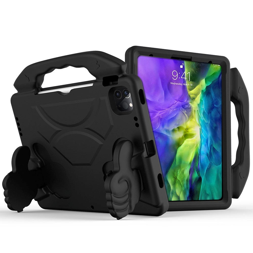 iPad Air (2022/2020) / iPad Pro 11 (2021/2020/2018) Barnetui - Tommelstøttedeksel svart
