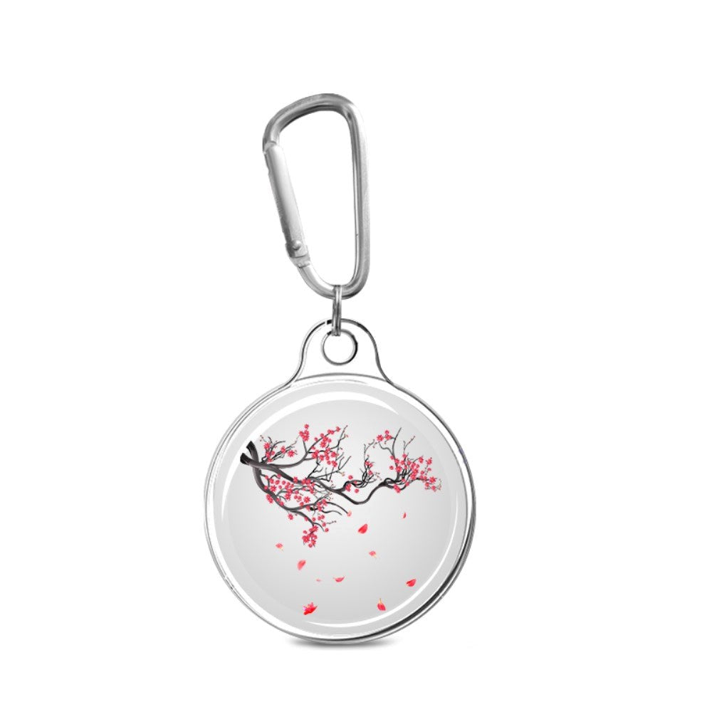 Apple AirTag plastdeksel m. Karabinkrok - Kirsebærtre 