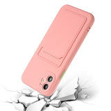 iPhone 12 Mini - EIDERWOOD Fleksibelt plastdeksel m. Kortholder - Rosa