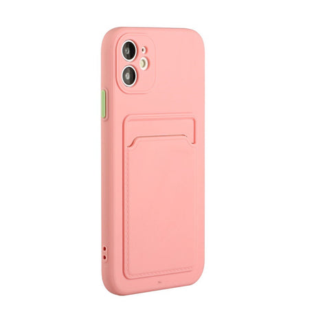 iPhone 12 Mini - EIDERWOOD Fleksibelt plastdeksel m. Kortholder - Rosa